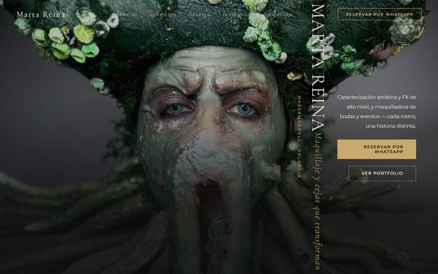 Screenshot of the Marta Reina website